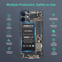 Батерия JUBOTY 3800mAh за iPhone 12/12Pro, Li-ion с професионален комплект инструменти, снимка 3 - Оригинални батерии - 44462774