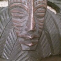 Стара дървена МАХАГОНОВА маска АФРИКА 20327, снимка 5 - Антикварни и старинни предмети - 32098664