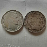 Лот 10 франка 1930 сребро Франция, снимка 2 - Нумизматика и бонистика - 44746881