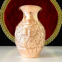 Медна ваза Исфахан Каламзани. , снимка 2 - Антикварни и старинни предмети - 37417712