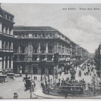 Стара черно-бяла картичка Неапол 1908, снимка 1 - Филателия - 44325132