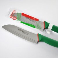 Нож Сантоку 19 см ММ3 Soft handle - 5875/Зелен, снимка 1 - Прибори за хранене, готвене и сервиране - 39917096