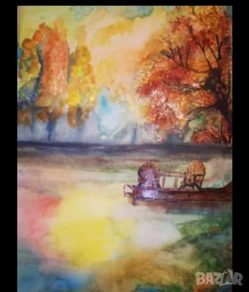 Картина акварел с рамка , снимка 1