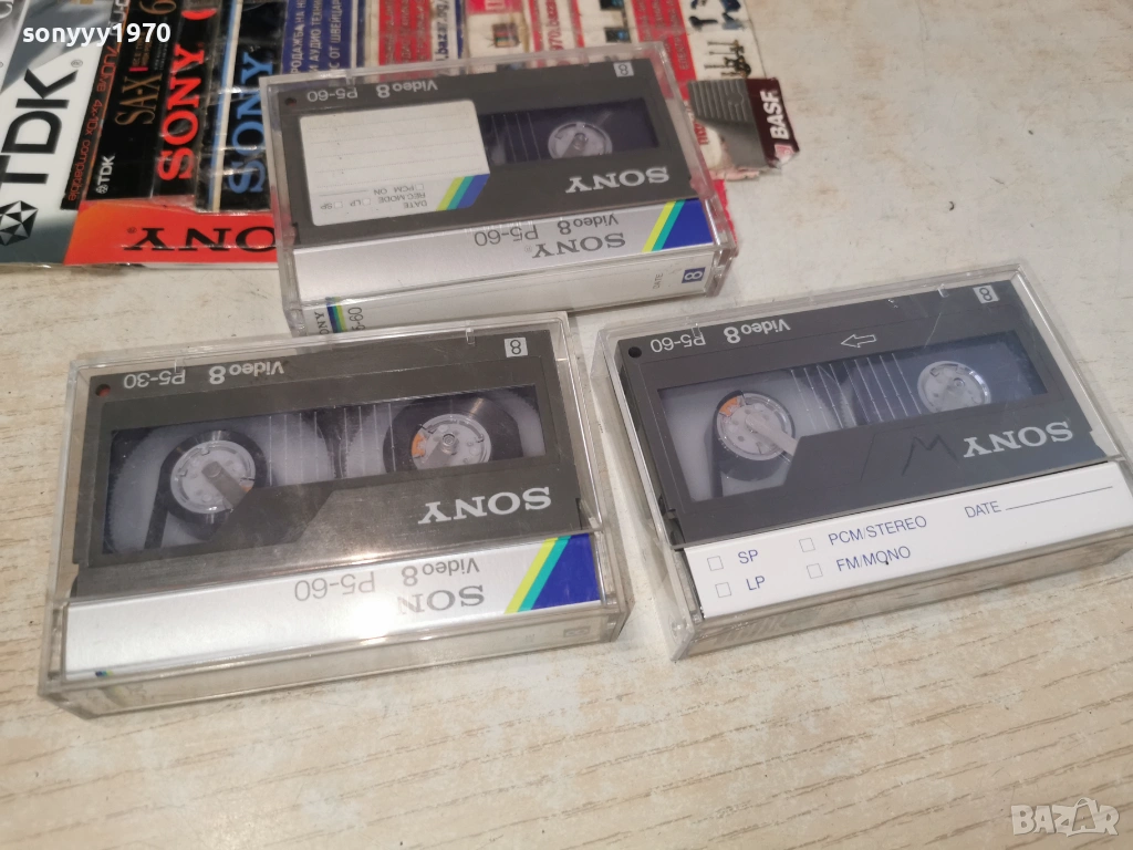 SONY VIDEO 8 TAPE-3БР ОТ ГЕРМАНИЯ 2201261328, снимка 1