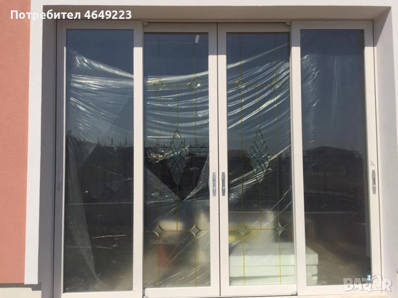 витраж стъклопакет с орнаменти по стъклата за къща , снимка 1