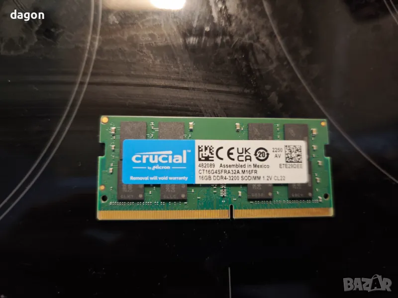 Crucial 16GB DDR4 3200MHz CT16G4SFRA32A, снимка 1