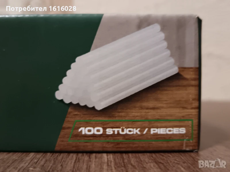 Комплект от 100 силиконови пръчки, Parkside, 100 мм / 7 мм, прозрачни, снимка 1