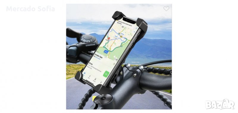 Стойка за телефон за велосипеди Mercado Trade, Универсална, Черен, снимка 1