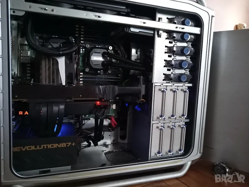 Двупроцесорен Xeon 24c/48t, Nvidia TESLA P100 16GB/Vega 56 8GB, 256GB RAM, Enermax 1000W, снимка 1