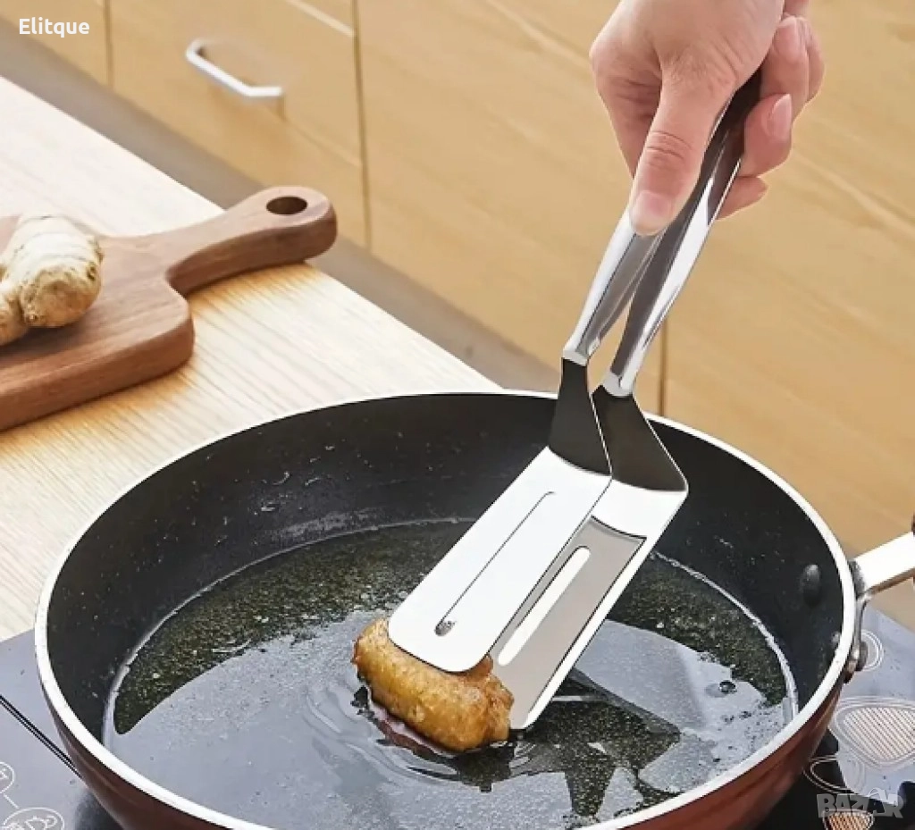 3-в-1 многофункционална щипка за барбекю от неръждаема стомана, снимка 1