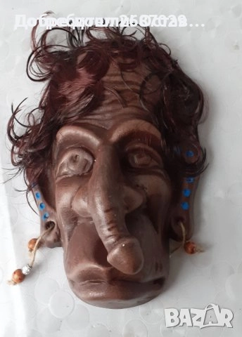 маска пано керамика фигура пенис фалос еротика глава, снимка 1