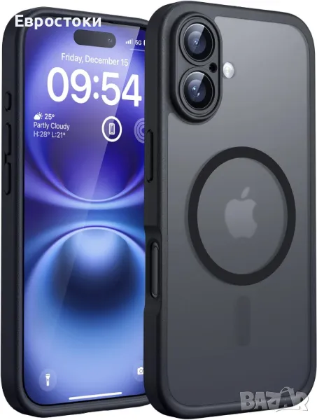 Магнитен калъф TOCOL 3 в 1 за iPhone 16, 16 PLUS, 16Pro max 6,1 инча, подходящ за MagSafe, с 2 проте, снимка 1