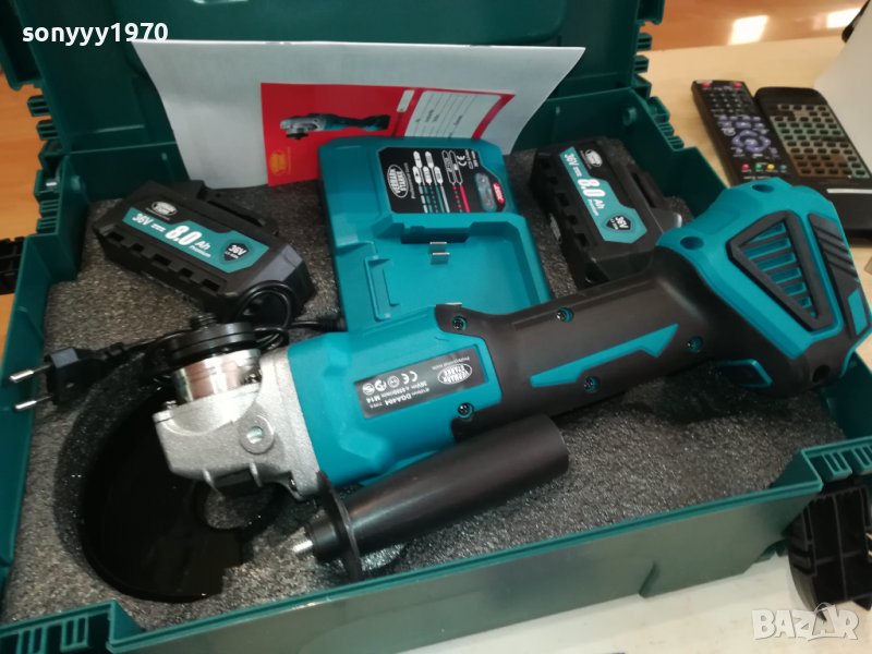 флекс с 2 батерии и зарядно-СИН ЦВЯТ 2610231906, снимка 1