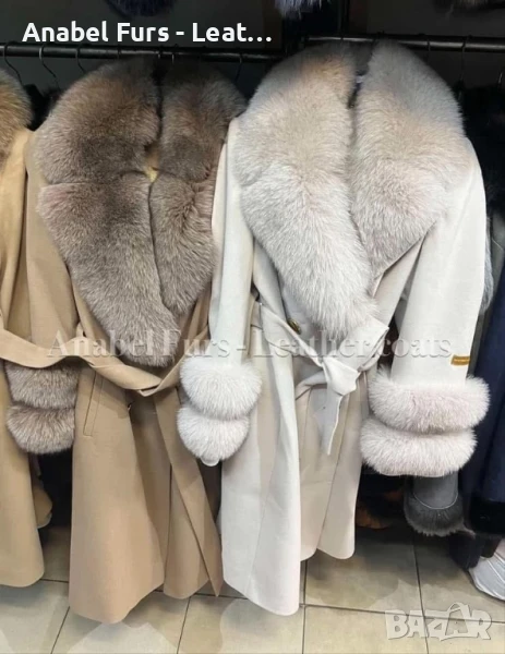Дамски палта с подплата от вълна и естествен косъм от лисица /алпака/, снимка 1