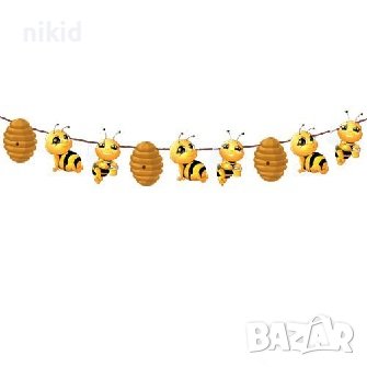 Пчела пчели пчелички парти гирлянд банер украса декор рожден ден, снимка 1
