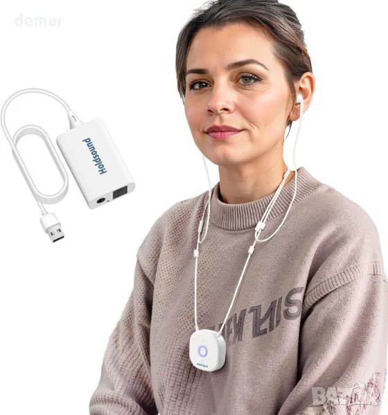 Безжични слушалки Holdsound за слушане на телевизия, с предавател, снимка 1