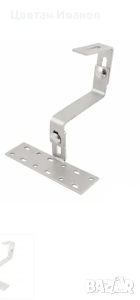 Кука двойно регулируема за керемедиен покрив за фотоволтаични соларни системи, снимка 1