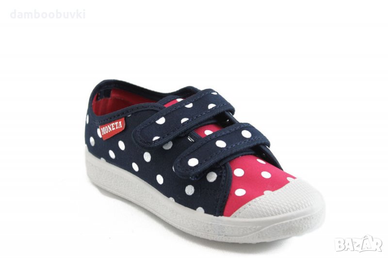 Детски гуменки МONETA с лепки синьо/бели точки 32/36, снимка 1