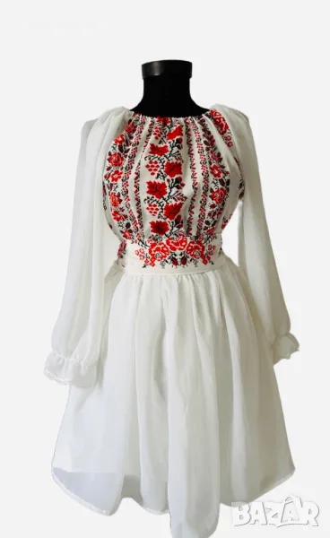Рокля с етно мотиви /рокля с шевица, снимка 1