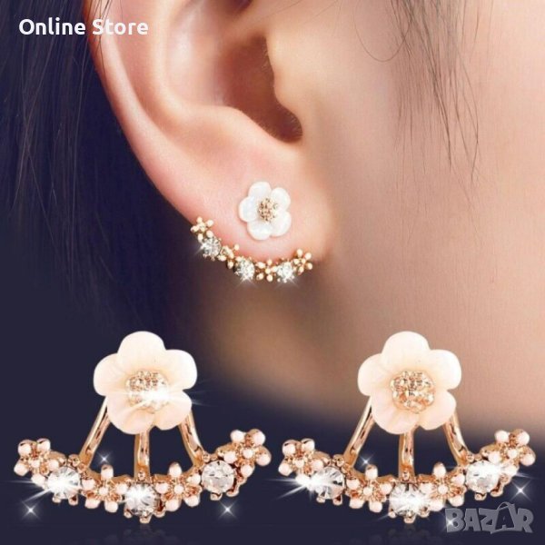 Нежни обеци цвете, снимка 1