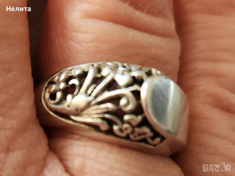 руски сребърен пръстен , снимка 1