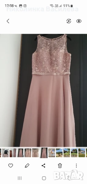 Продавам официална рокля обличана веднъж по повод. Роклята е размер М цена 100лв. , снимка 1