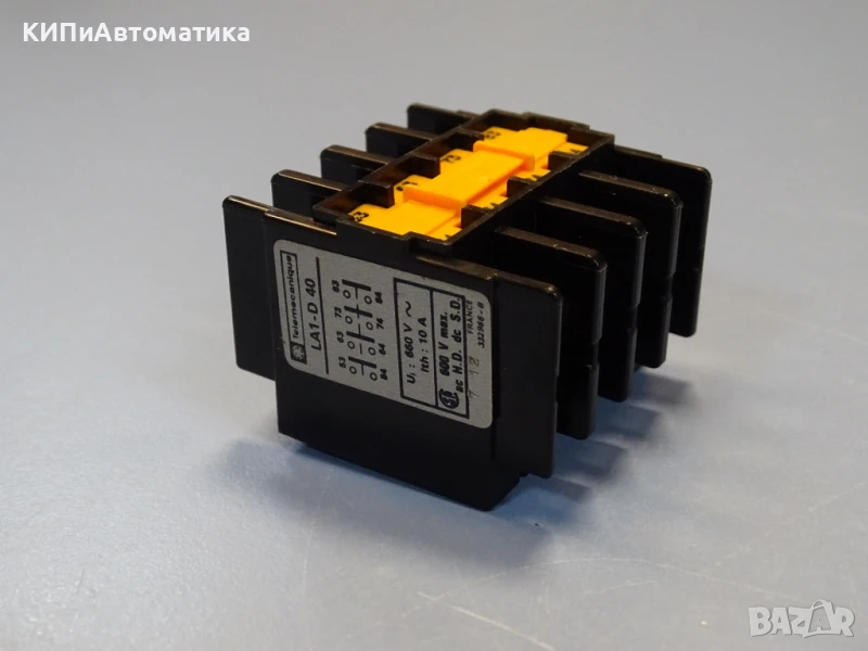 помощни контакти Telemecanique LA1-D40 Auxiliary contact block 10A, снимка 1