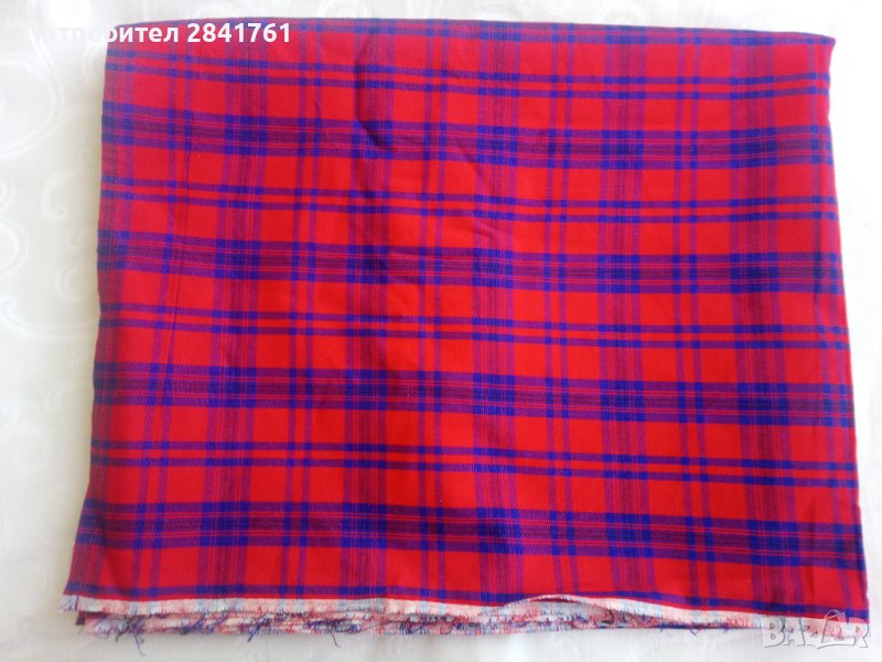 Памучен кариран плат червено и синьо, снимка 1
