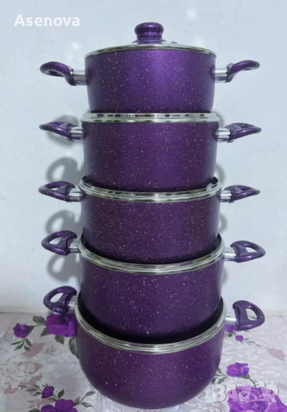 Комплект от 5 броя тенджери , снимка 1