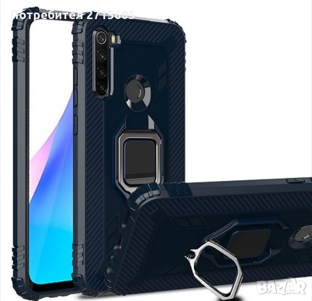  Xiaomi Redmi Note 8T Удароустойчив гръб с метален пръстен , снимка 1