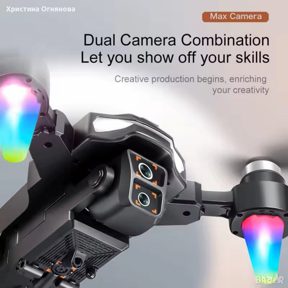 8K Дрон A22 с двойна ESC камера и вграден екран, снимка 1