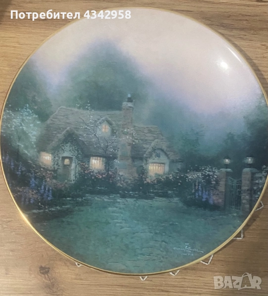  Порцеланова чиния « Къща на Мерит» с сертификат., снимка 1