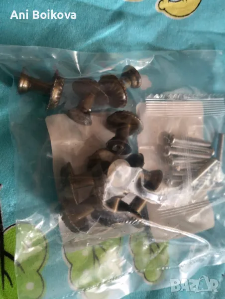 Бронзов обков дръжки за мебели 10 бр., снимка 1