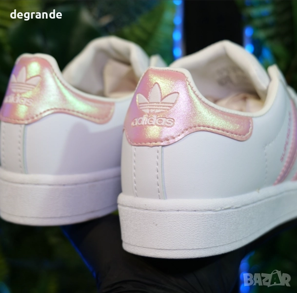 Adidas Superstar Бели с Розови Ленти, снимка 1
