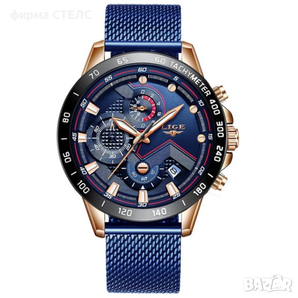 Мъжки часовник Lige Sport Watch, Водоустойчив, Неръждаема стомана, снимка 1