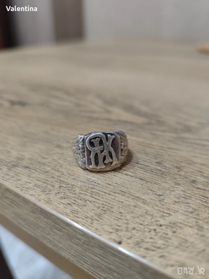Мъжки сребърен пръстен , снимка 1