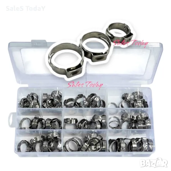 Скоби за маркуч, 100бр, снимка 1