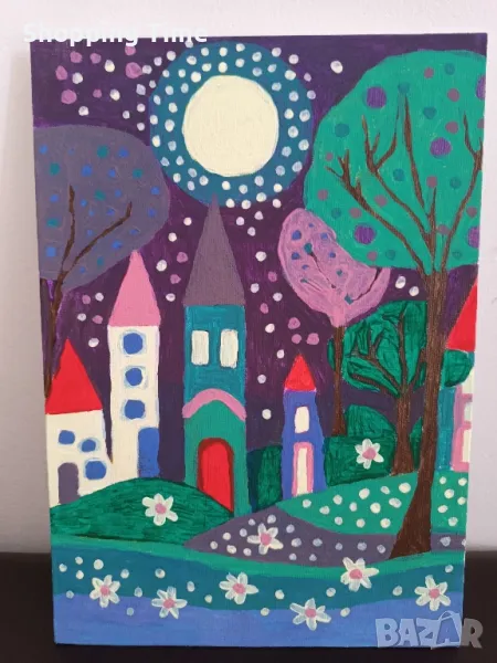 НОВА картина, рисувана с акрил 18х26см, Спиди/лично предаване, снимка 1