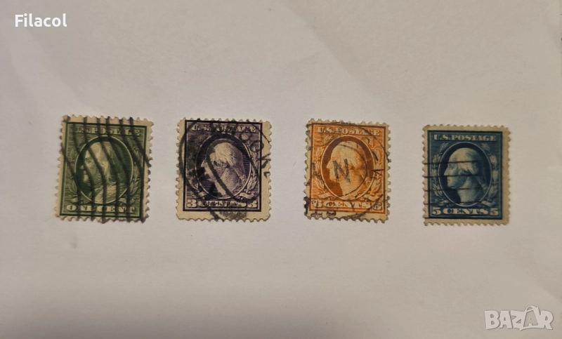 САЩ 1908 г. Бенджамин Франклин и Джордж Вашингтон, снимка 1