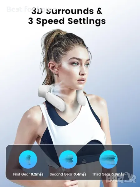 Вентилатор за врат 3 скорости, снимка 1