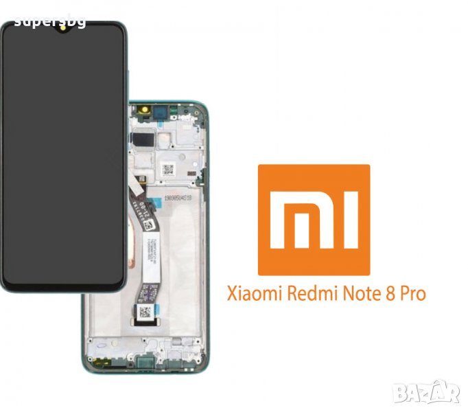 Нов 100% Оригинал LCD Дисплей за Xiaomi  Redmi  Note 8 Pro  (2019) + тъч скрийн + рамка, снимка 1