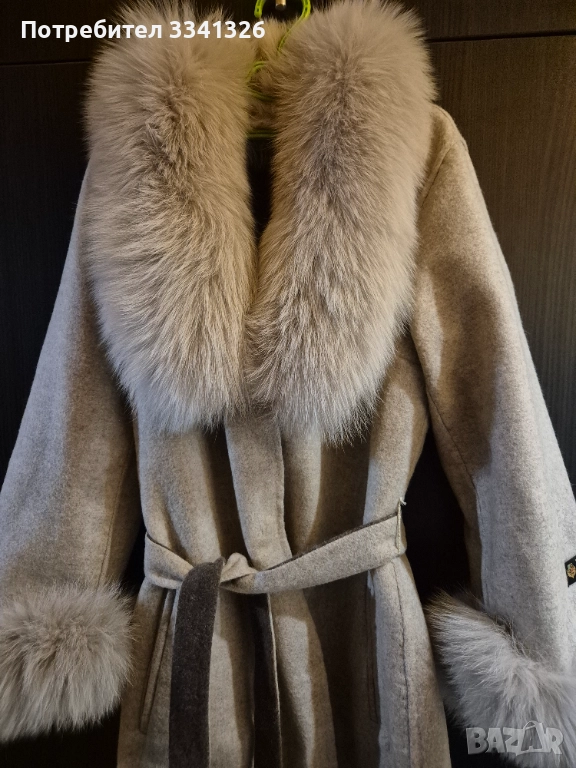 Ново палто алпака и естествен косъм, снимка 1