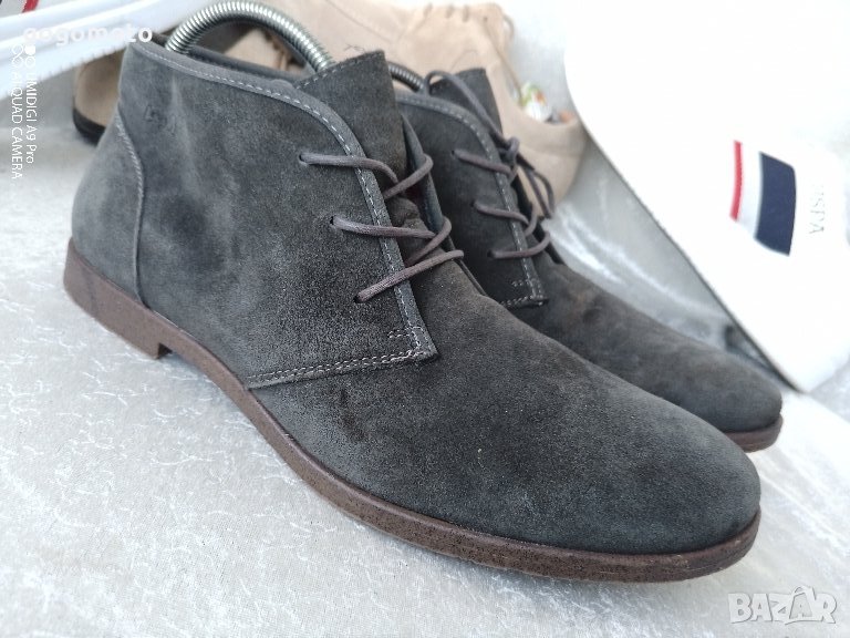 КАТО НОВИ кларкове 44 - 45 original  AM®, 100% естествена кожа = велур, GOGOMOTO.BAZAR.BG®,КАТО НОВИ, снимка 1