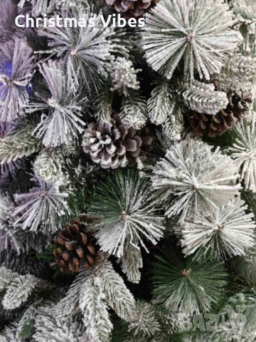 Изкуствено борче/елха със заскрежени иглички, снимка 9 - Декорация за дома - 52229722