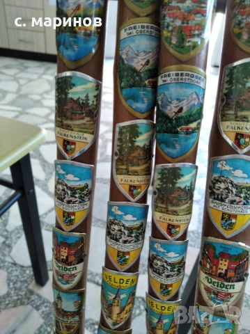 Тиролски туристически бастуни със значки 4 бр., снимка 6 - Антикварни и старинни предмети - 36463657