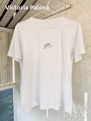 Качествена бяла тениска биопамук, снимка 7 - Тениски - 35527421