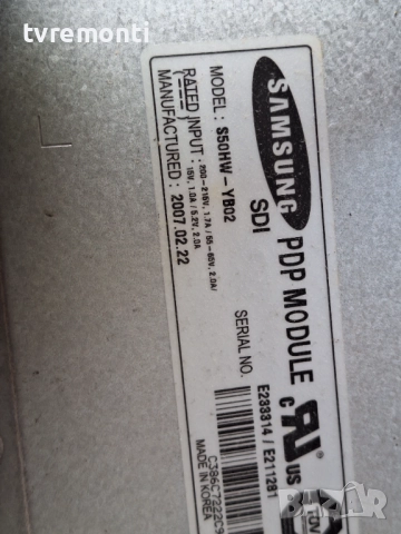 X-MAIN BOARD LJ41-04216A LJ92-01398A за 50-инчов телевизор Samsung PS-50Q96HD, с дисплей S50HW-YB02, снимка 3 - Части и Платки - 51649496