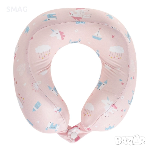 Детска възглавница за пътуване мемори пяна розов еднорог 22x22x8 см_1233380, снимка 3 - Други - 52303636