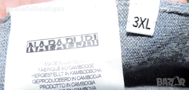 Napapijri Mens Grey Full Zip Long Sleeve Cardigan Size 3XL, снимка 13 - Пуловери - 52949226