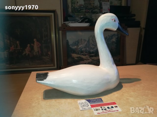 Патица от дърво бяла ръчна изработка 0311201908, снимка 11 - Колекции - 30662871